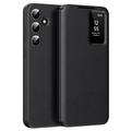 Samsung Galaxy S25+ Smart Clear View Flip Hoesje met kaartsleuf - Zwart
