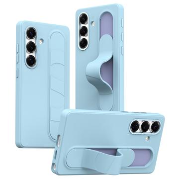 Samsung Galaxy S25+ Slim Hybride Hoesje met Staande Grip - Blauw
