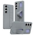Samsung Galaxy S25+ Slim Hybride Hoesje met Staande Grip - Donkergrijs