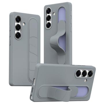 Samsung Galaxy S25+ Slim Hybride Hoesje met Staande Grip - Donkergrijs