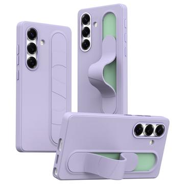 Samsung Galaxy S25+ Slim Hybride Hoesje met Staande Grip - Paars