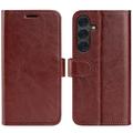 Samsung Galaxy S25+ Portemonnee Hoesje met Magneetsluiting - Bruin