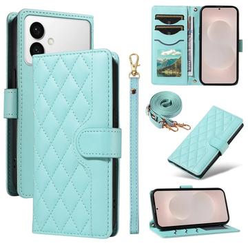 Samsung Galaxy S26 Edge Luxe Gewatteerd Portemonnee Hoesje - Groen