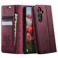 Samsung Galaxy S26 FE Caseme 033 Kalf textuur portemonnee hoesje met RFID-blokkering - Rood