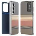 Samsung Galaxy S26 FE Smart View-flipcase met ruitjespatroon en kaartsleuf - bruin