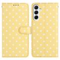 Samsung Galaxy S26 FE Portemonnee Hoesje met Stippenpatroon - Geel