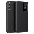 Samsung Galaxy S26 FE Smart Clear View Flip Hoesje met kaartsleuf - Zwart