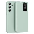 Samsung Galaxy S26 FE Smart Clear View Flip Case met kaartsleuf - Lichtgroen