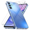 Samsung Galaxy S26 FE TPU Hoesje met 2x Glazen Screenprotector - Doorzichtig