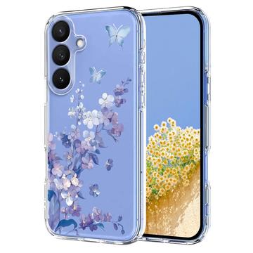 Samsung Galaxy S26 Pro TPU-hoesje met bloemenpatroon - Paars