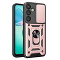 Samsung Galaxy S26 Roterende ring hybride hoesje met camera schild - Rose Gold