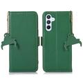 Samsung Galaxy S26 Portemonnee Lederen Hoesje met RFID - Groen