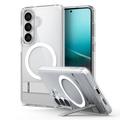 Samsung Galaxy S26 Spigen Ultra Hybrid S Mag MagSafe hoesje met kickstand - Wit / Helder