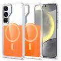 Samsung Galaxy S26 Tweekleurig hybride hoesje - MagSafe-compatibel - Oranje