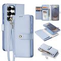 Samsung Galaxy S26 Ultra Dux Ducis Lawa Leren Portemonnee Hoesje met magneet - Baby Blauw