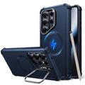 Samsung Galaxy S26 Ultra ESR Cyber Tough Kickstand MagSafe Hybride Hoesje - Blauw