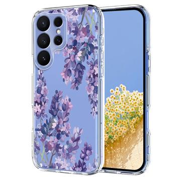 Samsung Galaxy S26 Ultra TPU-hoesje met bloemenpatroon - Blauweregen