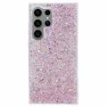 Samsung Galaxy S26 Ultra Glitter Flakes TPU Hoesje - Pink