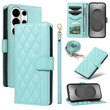 Samsung Galaxy S26 Ultra Luxe Gewatteerd Portemonnee Hoesje - Groen
