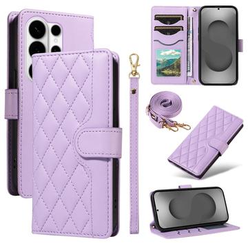 Samsung Galaxy S26 Ultra Luxe Gewatteerd Portemonnee Hoesje - Paars