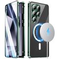 Samsung Galaxy S26 Ultra Magnetische Hoesje met Gehard Glas Screenprotector - MagSafe Compatibel - Groen