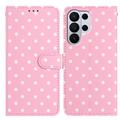Samsung Galaxy S26 Ultra Polka Dot-patroon Portemonnee Hoesje - Roze