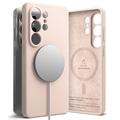 Samsung Galaxy S26 Ultra Ringke Vloeibare Siliconen MagSafe Hoesje - Roze zand