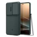 Samsung Galaxy S26 Ultra Spigen Optik Armor Hoesje - Afgrondgroen
