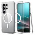 Samsung Galaxy S26 Ultra Spigen Ultra Hybrid Mag Hoesje - Wit / Doorzichtig