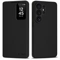 Samsung Galaxy S26 Ultra Tech-Protect Smart Clear View Flip Hoesje met kaartsleuf - Zwart