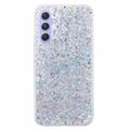 Samsung Galaxy S26+ Glitter Flakes TPU Hoesje - Zilver