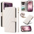 Samsung Galaxy S27 Pro Luxe Gewatteerd Portemonnee Hoesje - Wit
