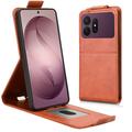Samsung Galaxy S27 Pro Verticale Flip Hoesje met Standaard - Bruin
