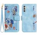 Samsung Galaxy S27+ Floral Portemonnee Hoesje met kaartsleuven - Baby Blauw