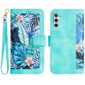 Samsung Galaxy S27+ Floral Portemonnee Hoesje met kaartsleuven - Groen
