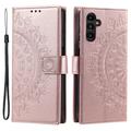 Samsung Galaxy S27+ Mandala-portemonneehoesje met polsbandje - Roze