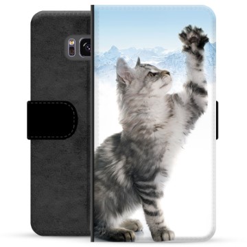 Samsung Galaxy S8 Premium Portemonnee Hoesje - Kat