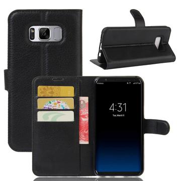 Samsung Galaxy S8+ Portemonnee Hoesje met Magneetsluiting - Zwart