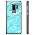 Samsung Galaxy S9+ Beschermhoes - Blauw Marmer