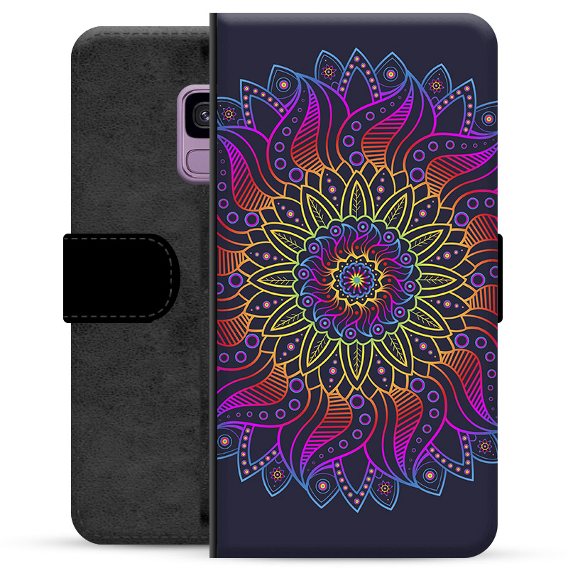 Samsung Galaxy S9 Premium Portemonnee Hoesje - Kleurrijke Mandala