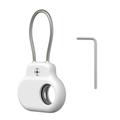 Samsung Galaxy SmartTag/SmartTag2 Silicone hoesje met roestvrijstalen draad - Wit