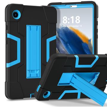 Samsung Galaxy Tab A11 Robot Stijl Hybride Hoesje met Kickstand - Zwart / Blauw