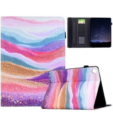 Samsung Galaxy Tab A11+/A9+ Slimme Foliotas - Regenboogzand