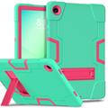 Samsung Galaxy Tab A11+ Robot Stijl Hybride Hoesje met Kickstand - Mint / Hot Pink