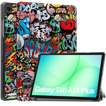 Samsung Galaxy Tab A11+ Tri-Fold Series Slimme Folio-hoes - Graffiti