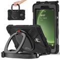 Samsung Galaxy Tab Active5 Heavy Duty 360 Cover met Polsbandje - Zwart