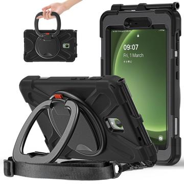 Samsung Galaxy Tab Active5 Heavy Duty 360 Cover met Polsbandje - Zwart