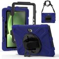 Samsung Galaxy Tab Active5 Pro Heavy Duty 360 Hoesje met Draagriem - Blauw / Zwart