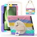 Samsung Galaxy Tab Active5 Pro Heavy Duty 360 Hoesje met Polsbandje - Kleurrijke