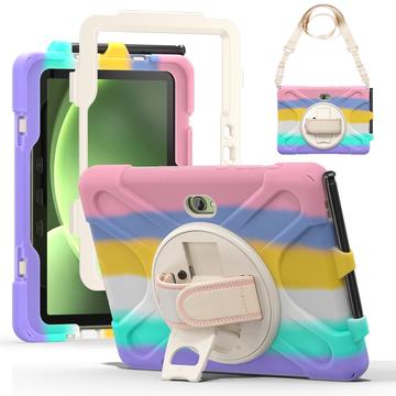 Samsung Galaxy Tab Active5 Pro Heavy Duty 360 Hoesje met Polsbandje - Kleurrijke